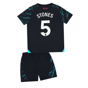 Manchester City John Stones #5 Replica Third Stadium Kit for Kids 2023-24 Short Sleeve (+ pants)